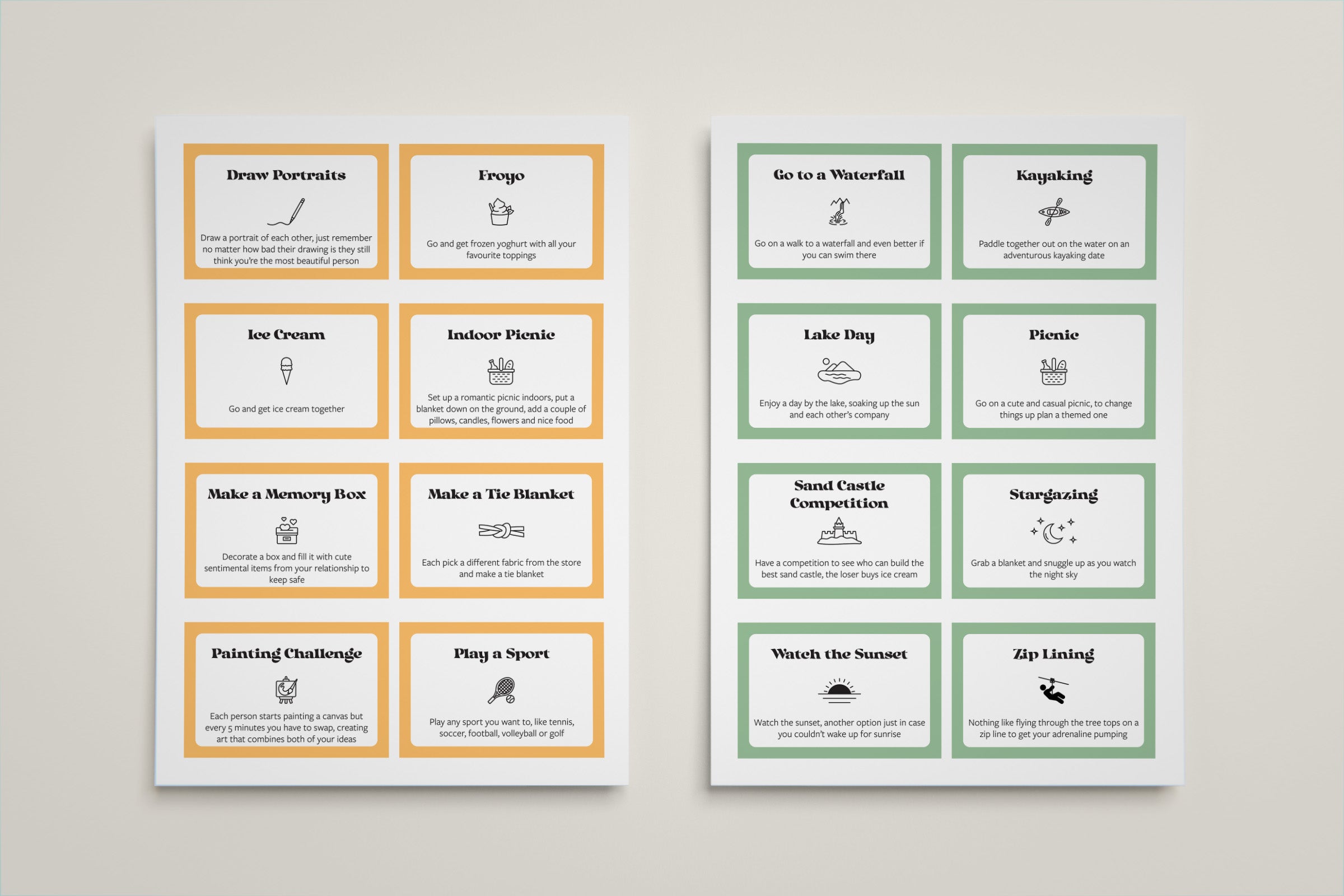 date ideas for teenagers, printable date idea cards, date night idea cards, digital download date idea cards, cute date ideas for teenagers, date ideas for teenagers with strict parents, fun date idea cards