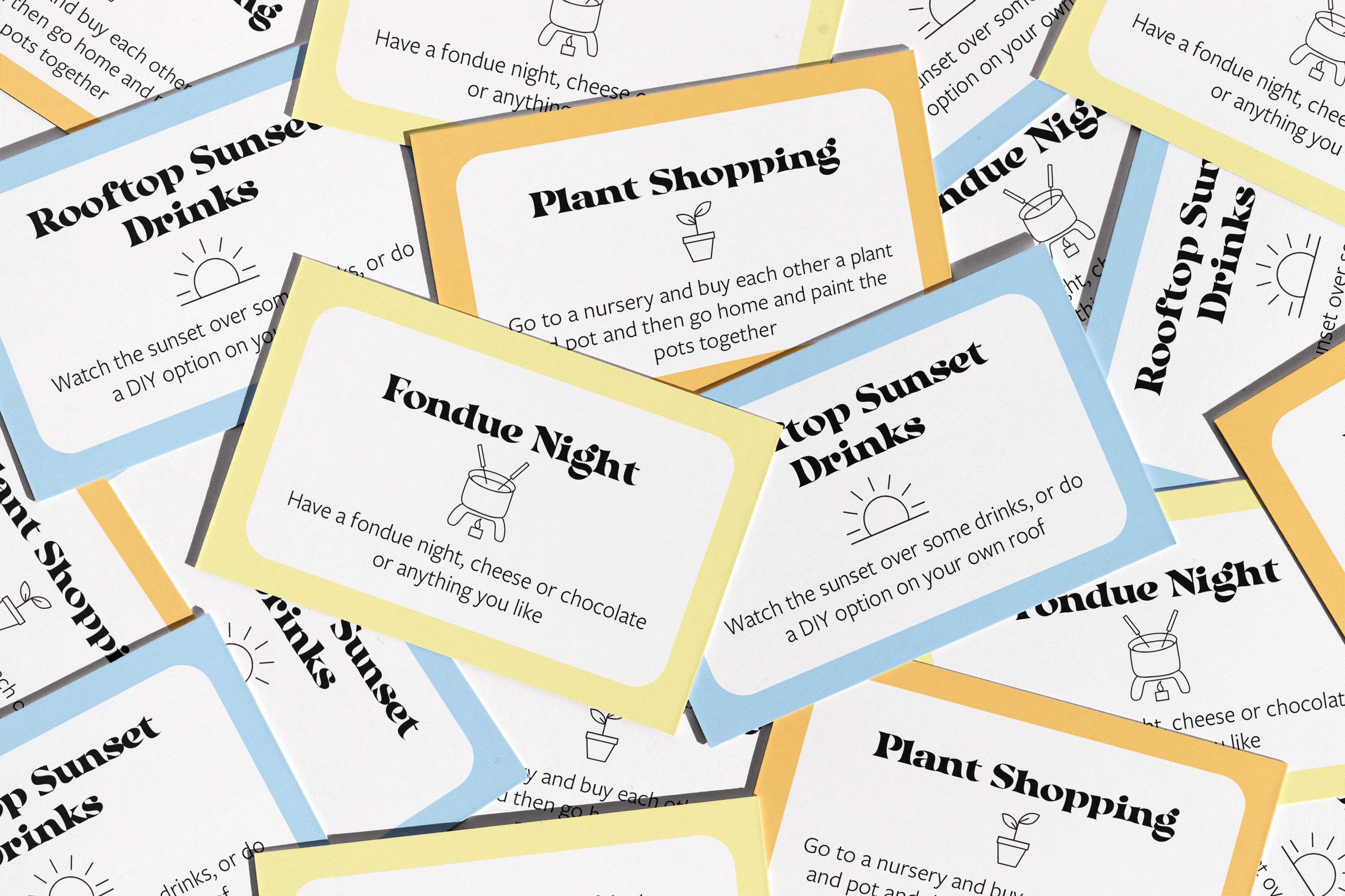 110+ Date Idea Cards Digital Download - Honey Bun Dates
