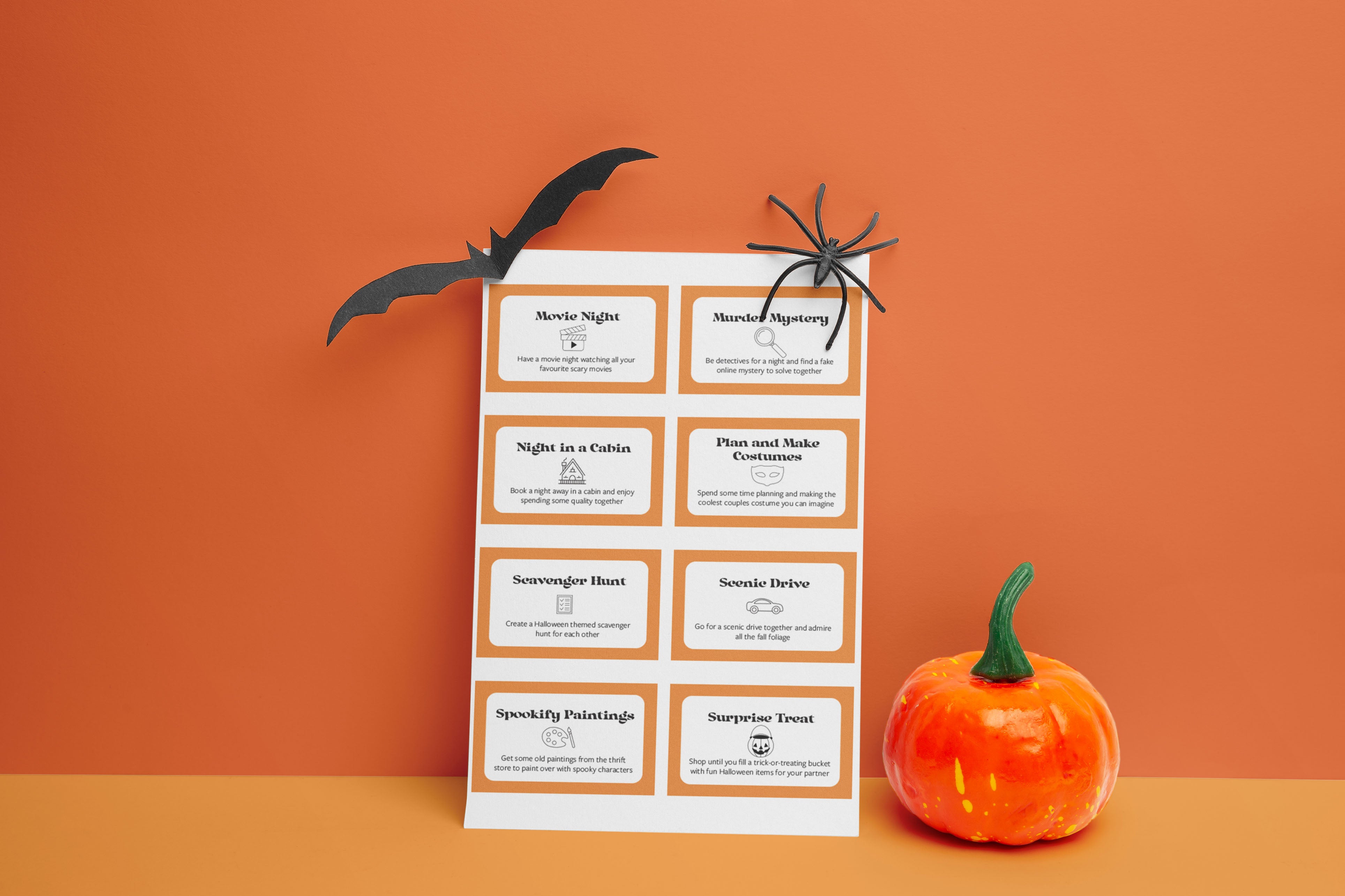 30 Halloween Date Idea Cards Digital Download